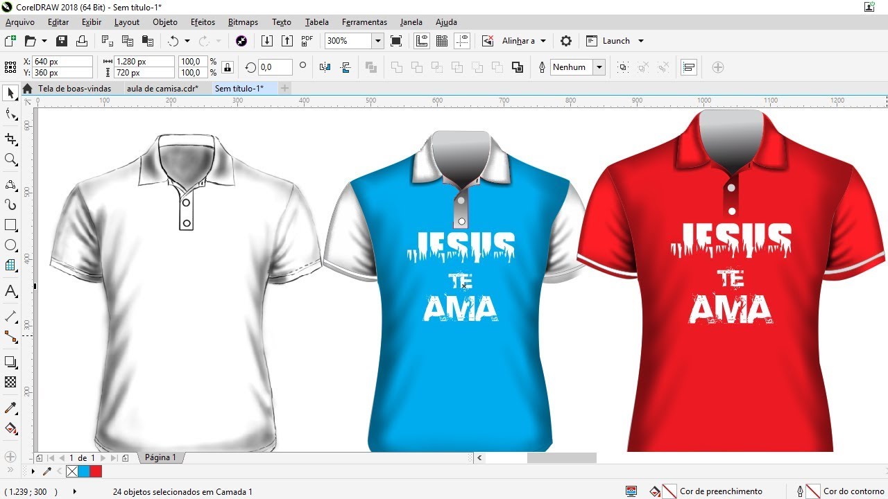 Como vetorizar uma camis no CorelDraw Parte 01