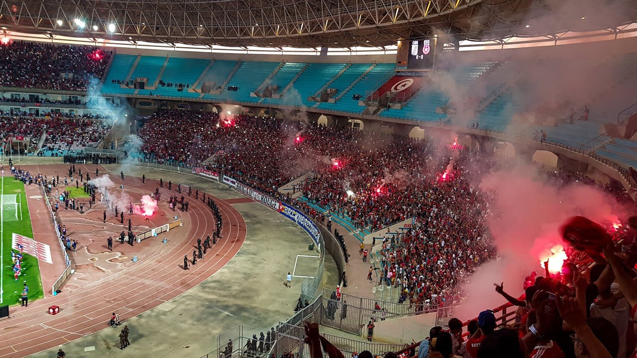Virage l'étoile du sahel ess أجواء جماهير النجم الرياضي الساحلي  في ملعب رادس في نهائي كأس تونس