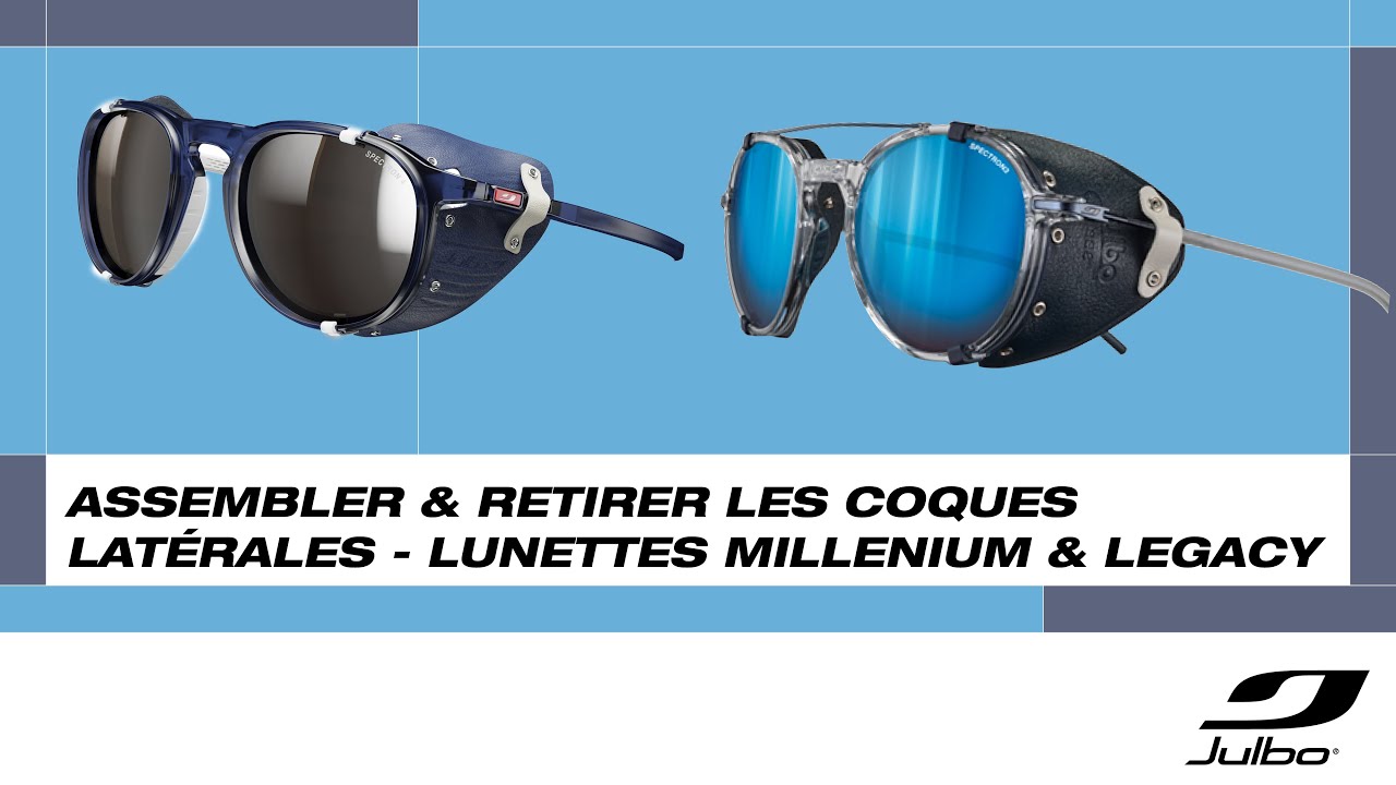 Comment changer les protections lat&eacute;rales des lunettes de soleil MILLENIUM et LEGACY ? | Julbo