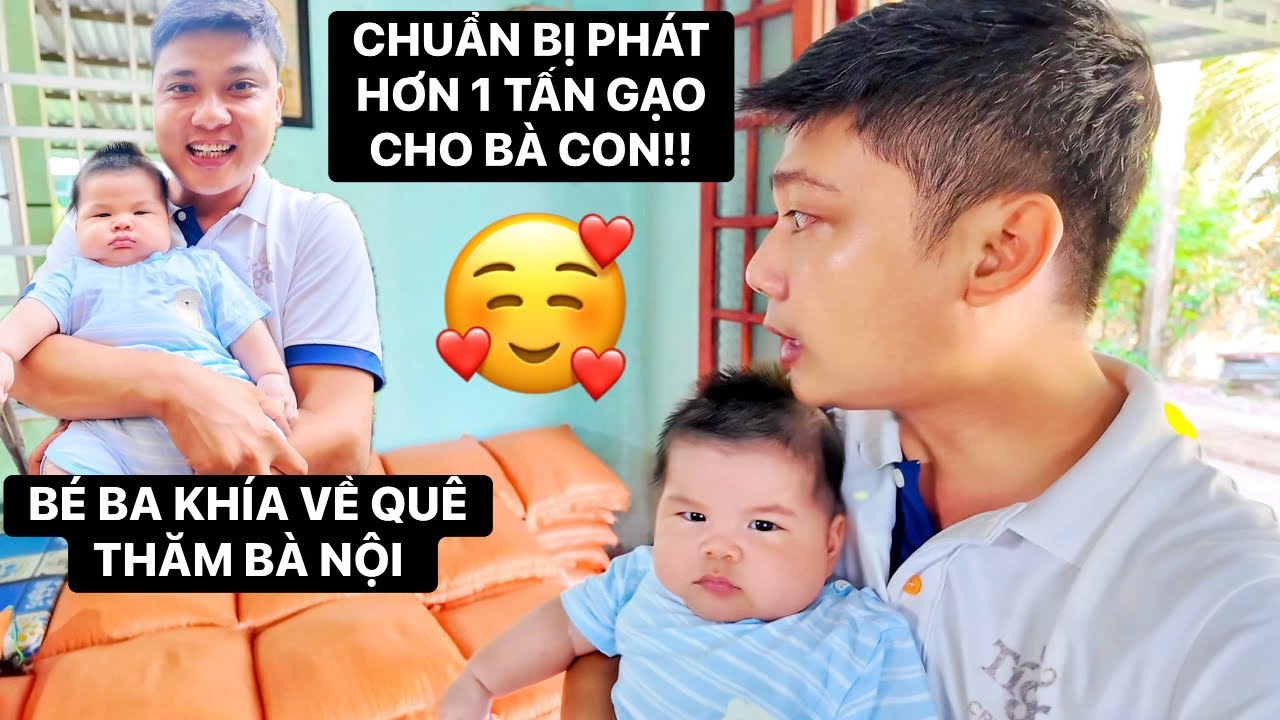 Bé Ba Khía về quê thăm bà Nội: Ngày 14 tết Bính Ngọ 2026 phát hơn 1 tấn gạo cho ông bà cô chú ăn tết