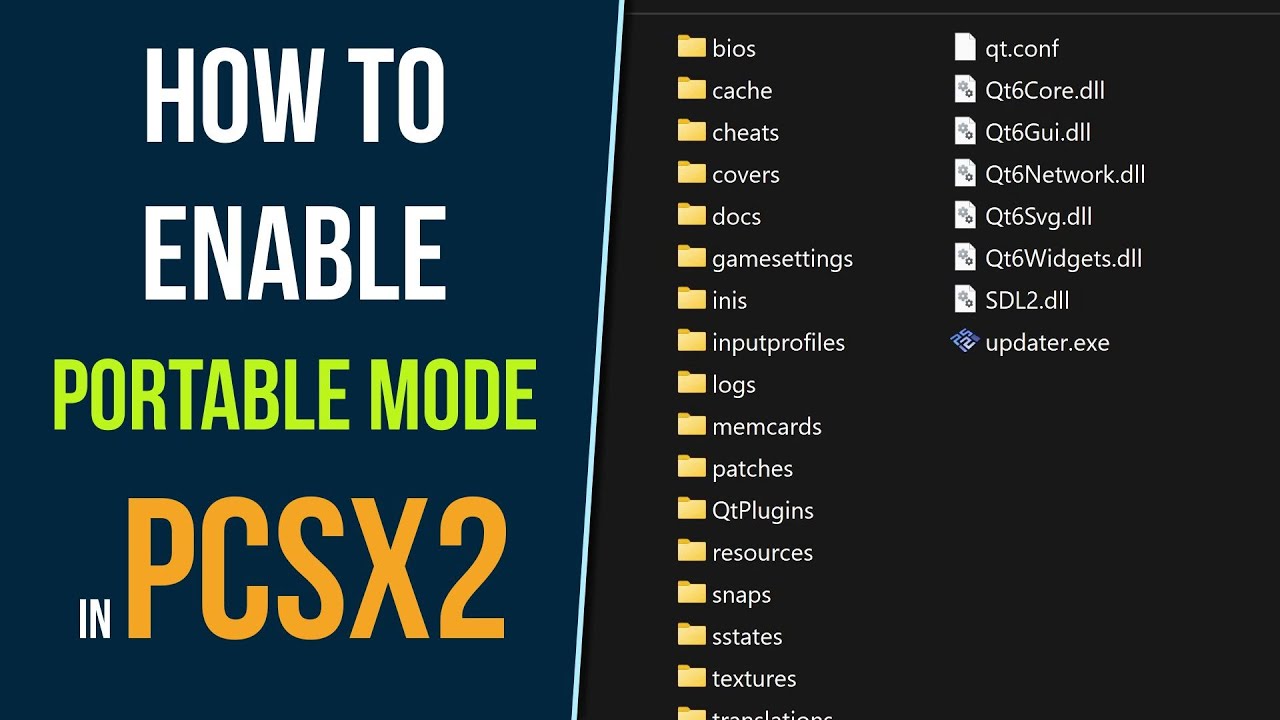 Enable PCSX2 1.7 Portable Mode (All Files in the Same Folder)