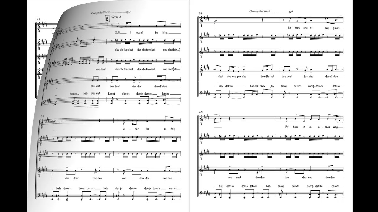 Change the World (Eric Clapton) - TTBB acappella with divisi - arr. Langford