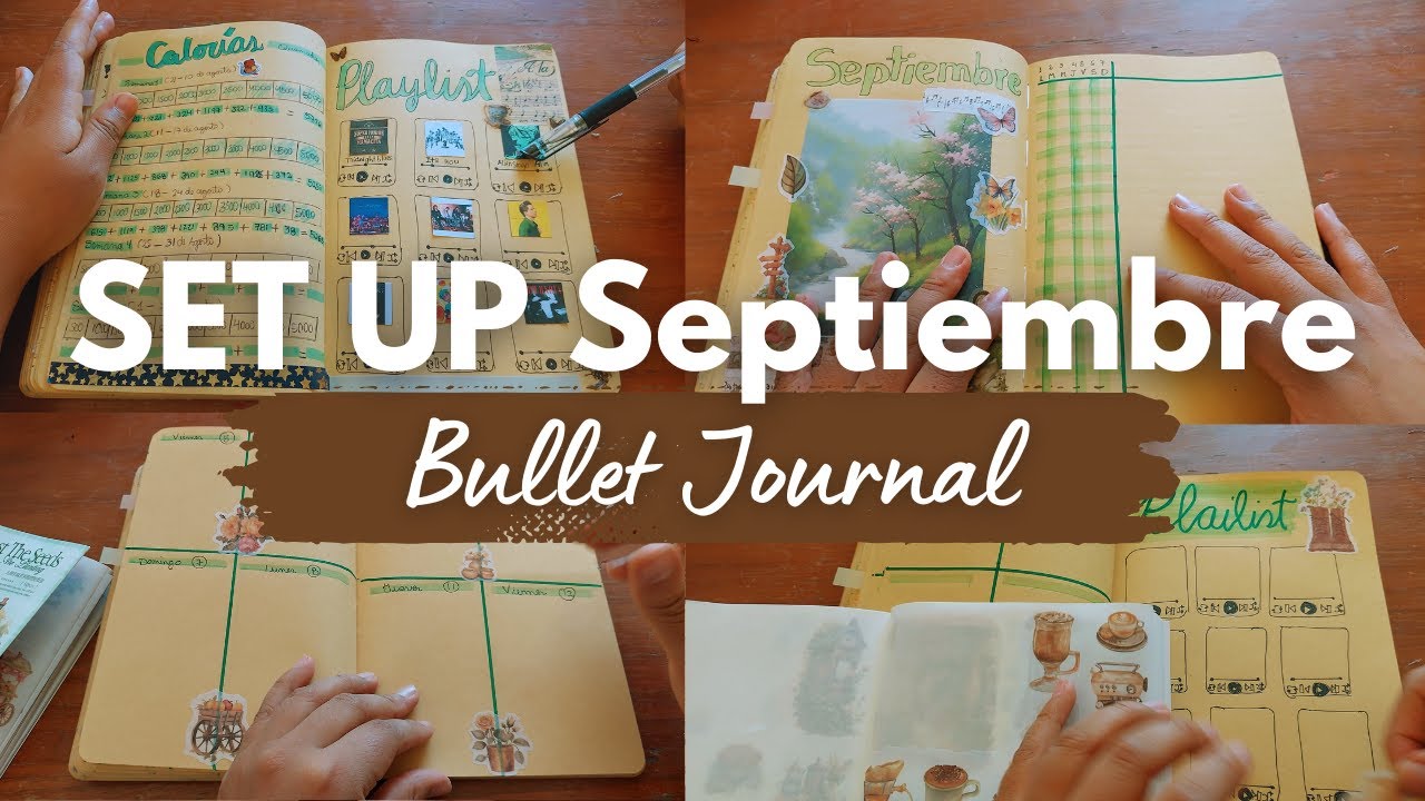 Set up de septiembre🌿 Ideas simples y bonitas para tu bullet journal | Playlist 🎵