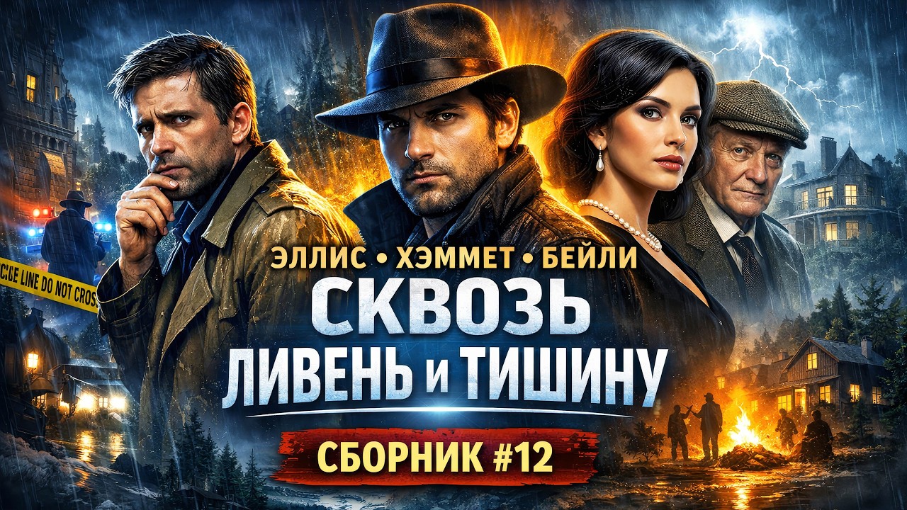 СКВОЗЬ ЛИВЕНЬ И ТИШИНУ | Детективный сборник #12 | Аудиокнига (Рассказы) | Звуки Книги