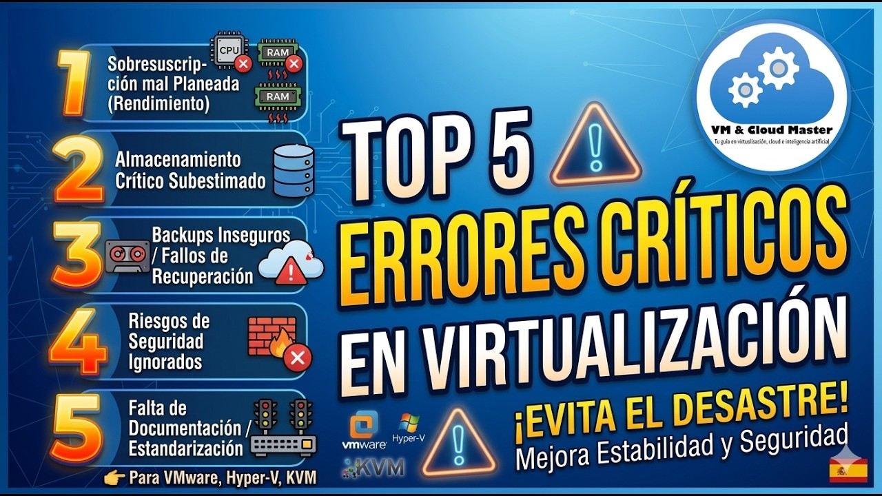 Top 5 errores en virtualización #vmcloudmaster