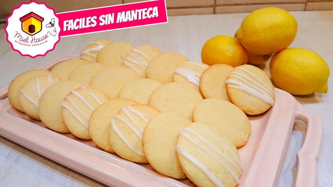 Galletas de limón FACILES sin manteca decoradas con glasé sin huevos
