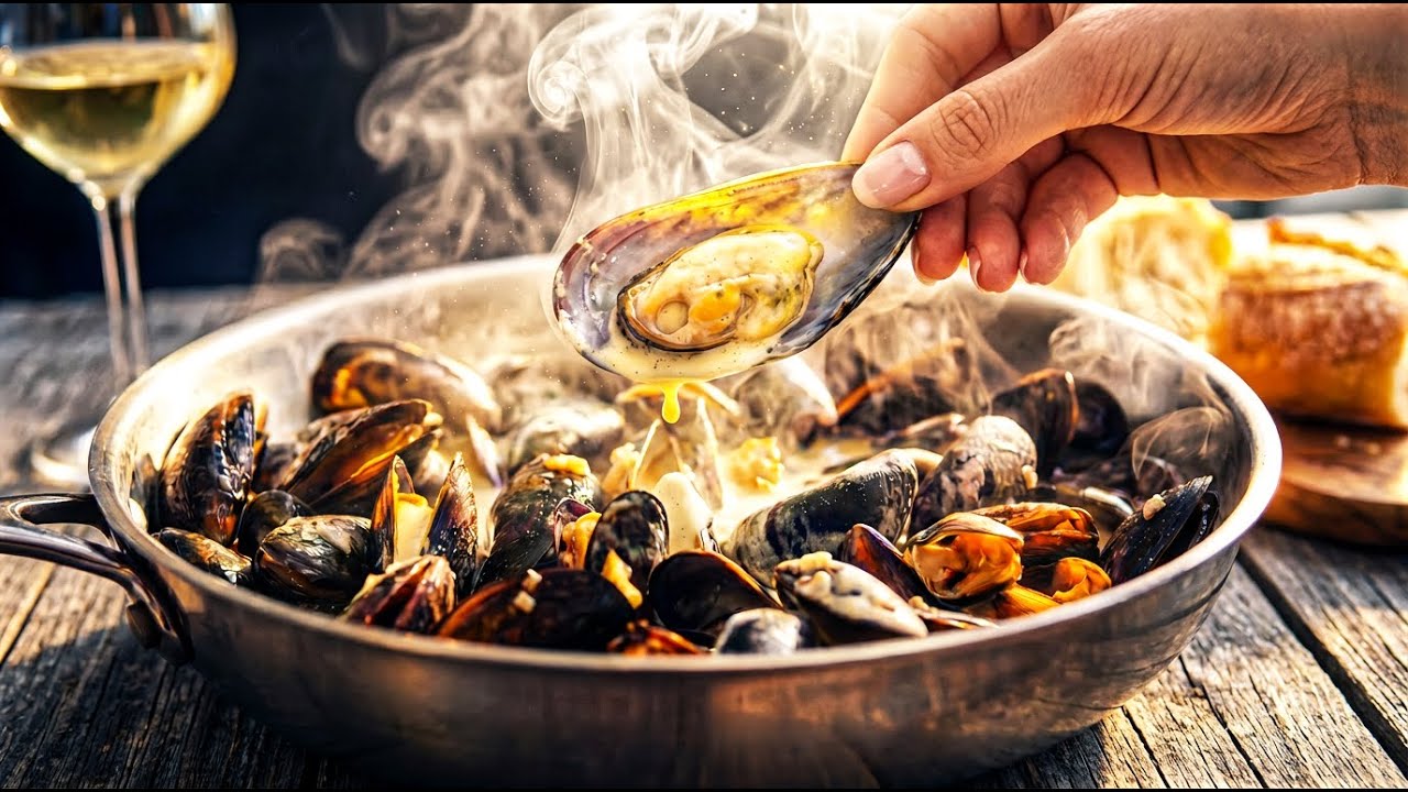 Traditionelle Muscheln aus Frankreich. Authentische Rezepte!