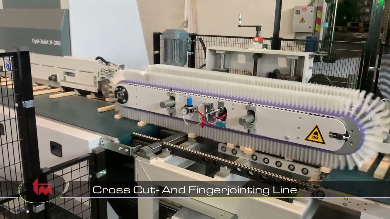Cross-cut and finger-jointing line with horizontal finger-jointer - Opti-Solution (1393+94)