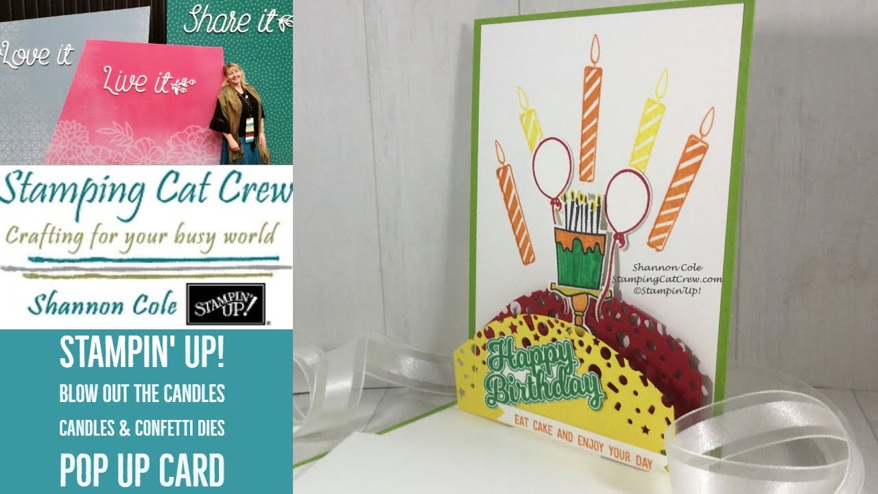 Stampin Up! Blow out the candles pop up card