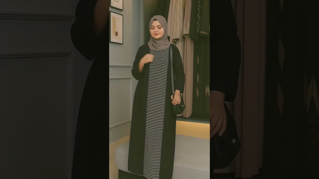 Beli lokal Power Shop Lokal By Fx - Gamis Wanita Busui Friendly Motif Salur Kekinian Dress ...