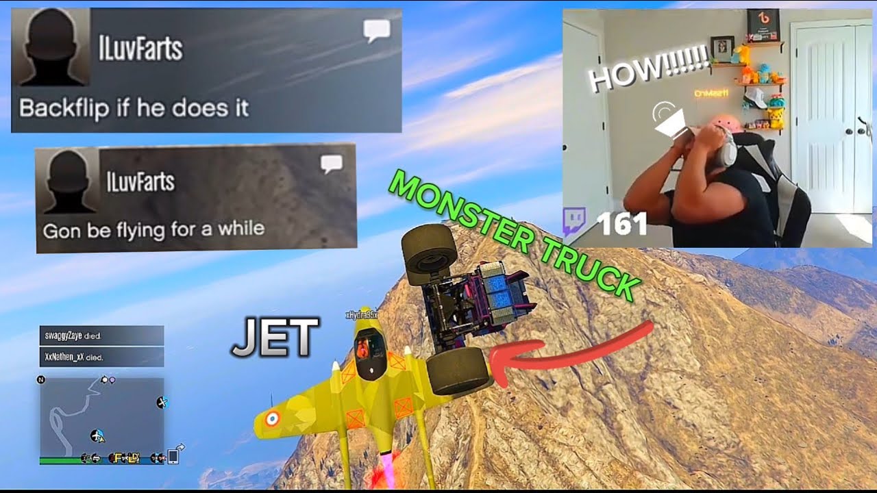 FLYING MONSTER Truck IN Gta 5 WHAT He Landed At…….
