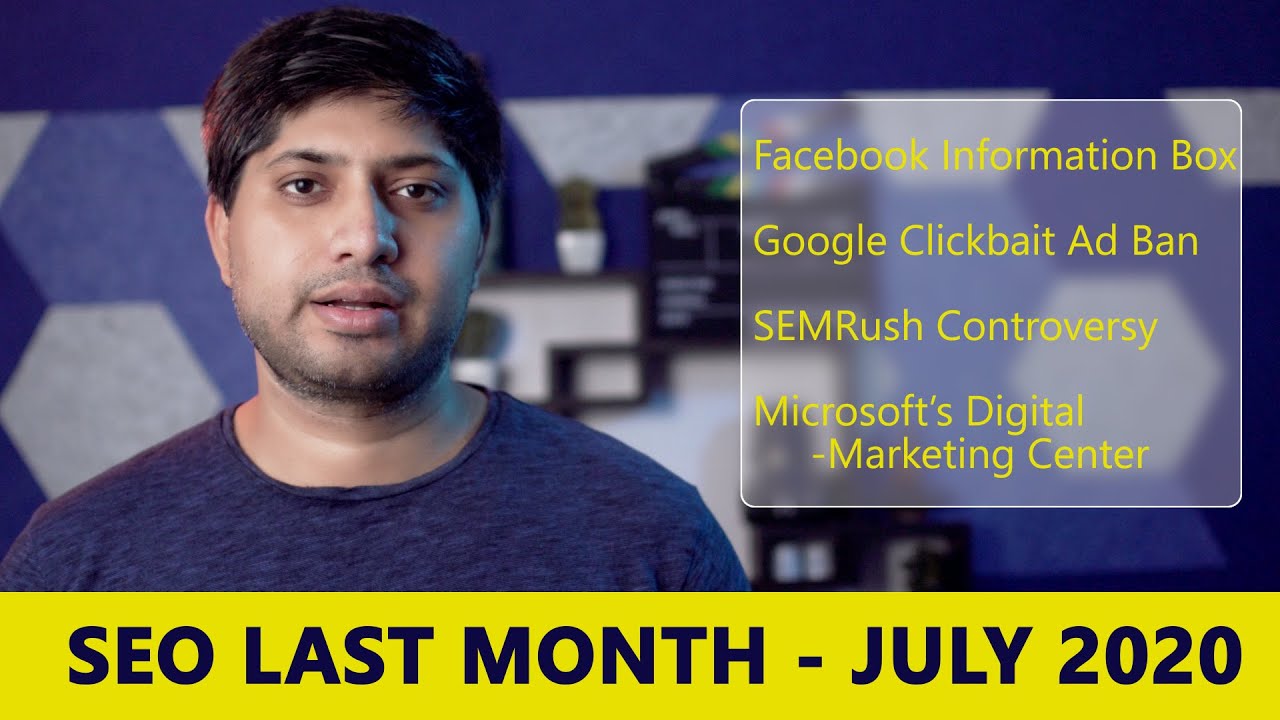 English - SEO Last Month : July 2020 | What's New In SEO