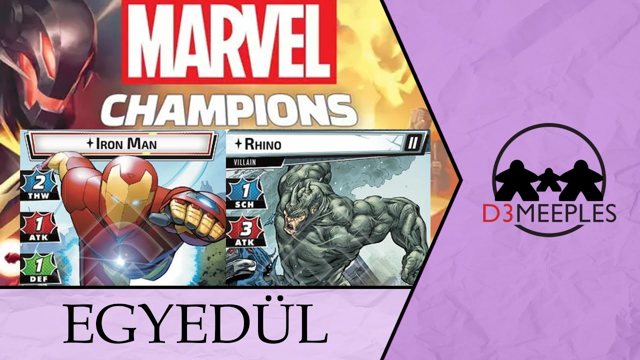 EGYSZEMÉLYES JÁTÉK: MARVEL CHAMPIONS: THE CARD GAME (IRON MAN VS RHINO)