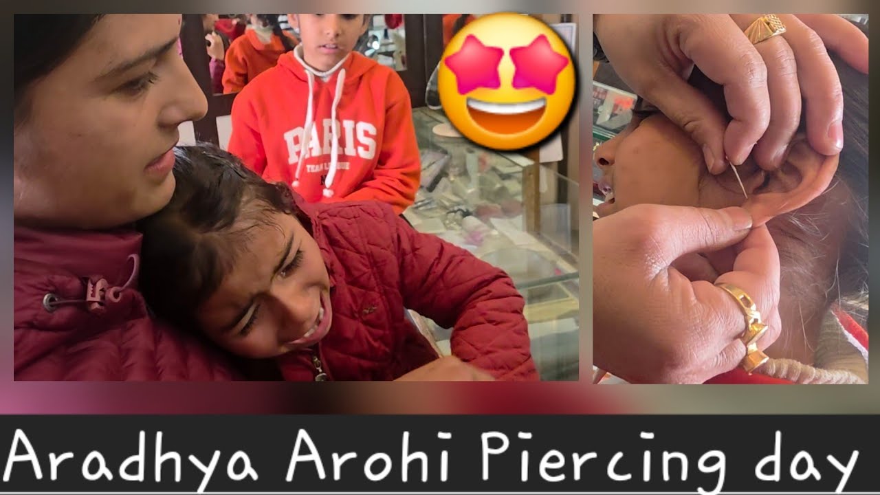 “Aradhya&Arohi का Piercing Day 🥹💖