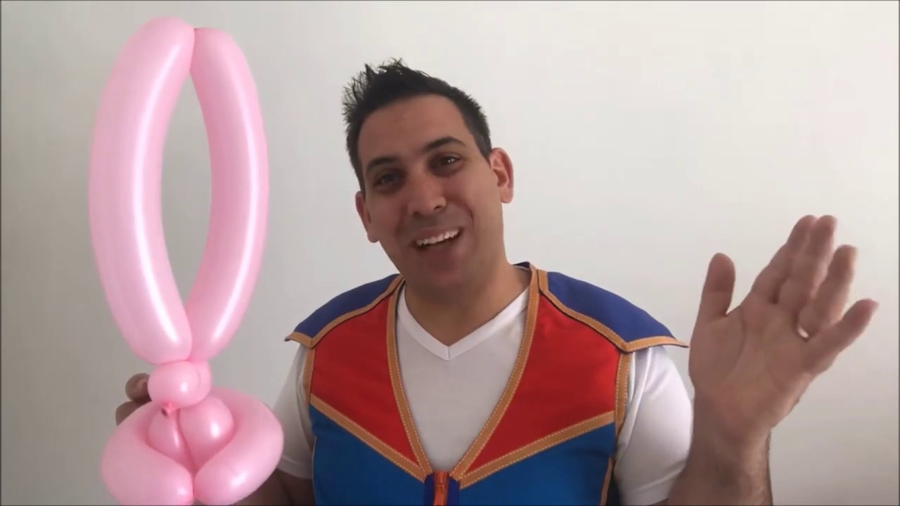 אמן הבלונים אלוני בלוני מלמד איך עושים צורות עם בלונים  שיעור מספר 7   ארנבת