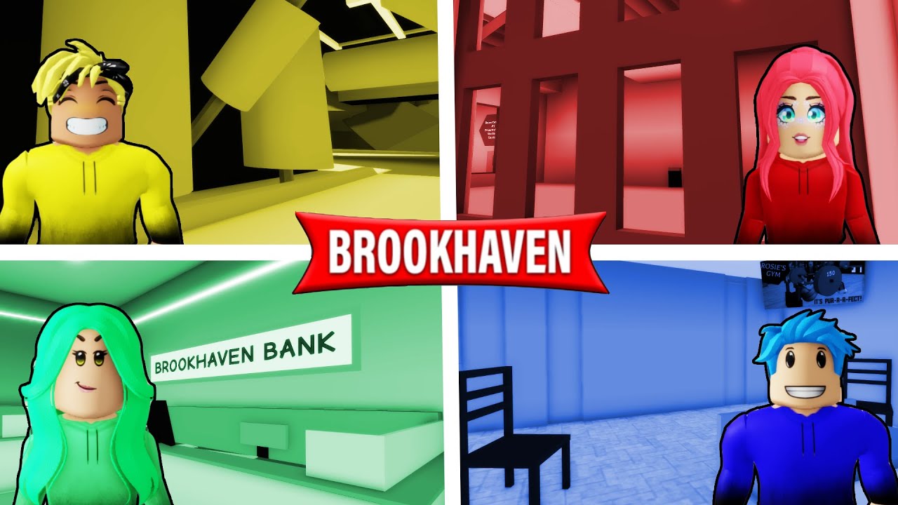 XXL Hide and Seek, ABER NUR BEI 1 FARBE VERSTECKEN 🔴🔵🟡🟢 Kaan, Dania, Lena & Tom in Brookhaven 🏡