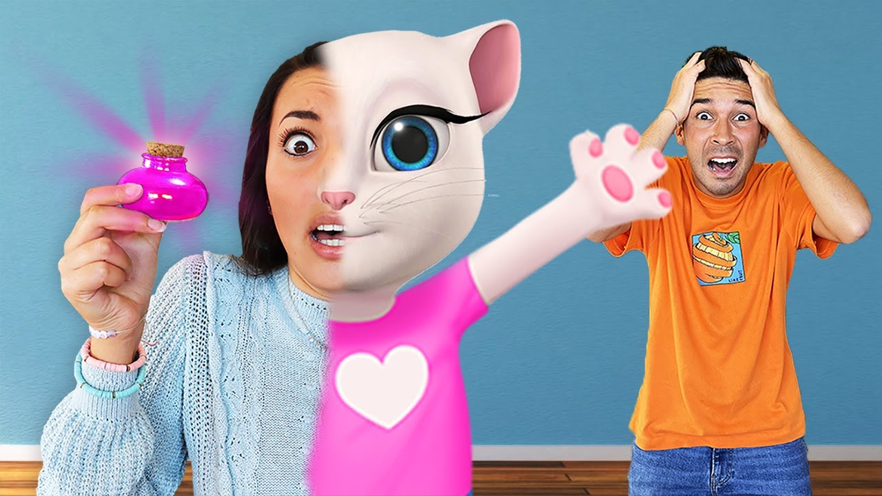 MAI BERE LA POZIONE MISTERIOSA DI TALKING ANGELA! *Dominick si trasforma in un gatto cattivo*