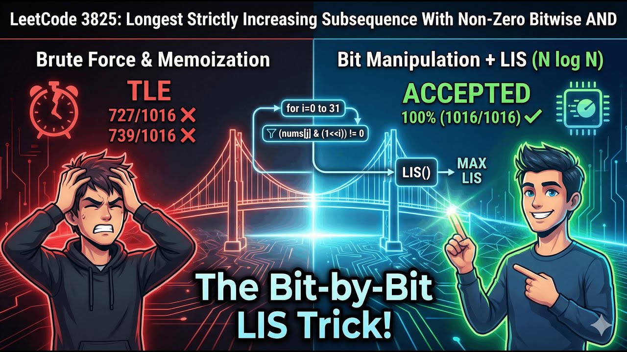 LeetCode 3825 — Longest Strictly Increasing Subsequence With Non-Zero Bitwise AND