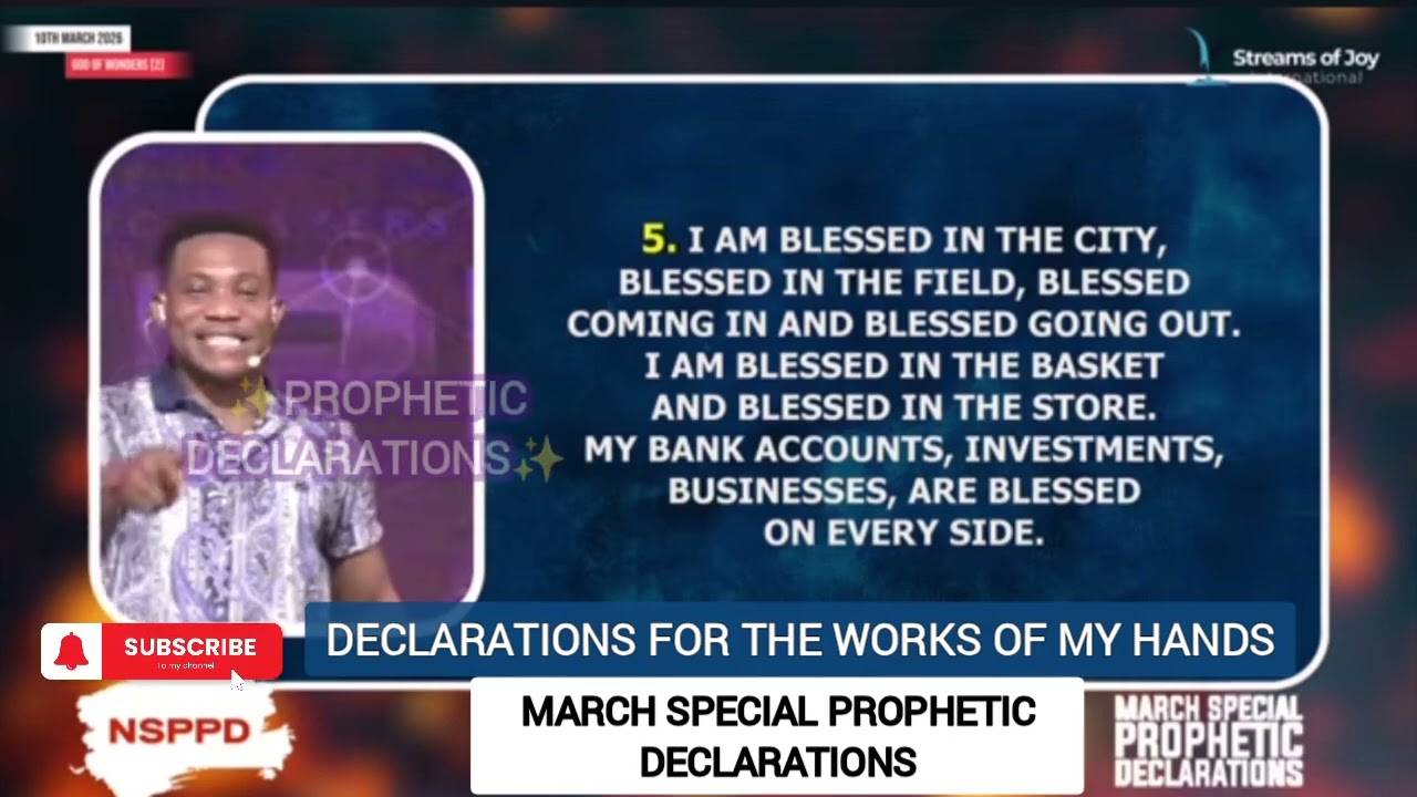 MARCH 10 🔥 Everything My Hands Touch Prosper | Prophetic Declarations