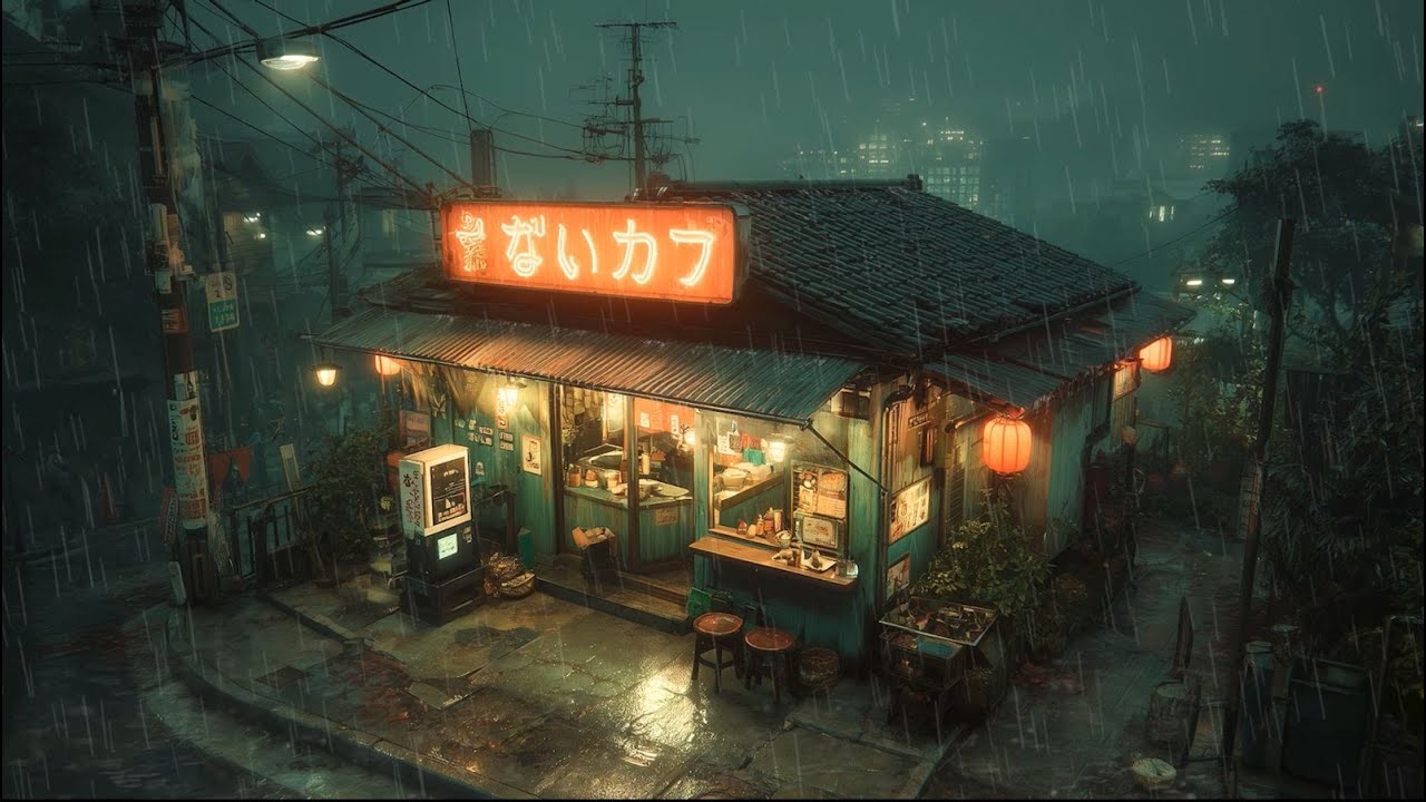 Night Hours in Shibuya Town 🌧️☔ 1980s & 90s Lofi Hip Hop Music and Study Vibes