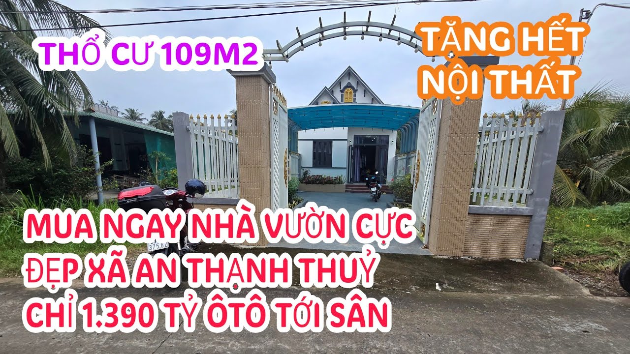 MS:25318 Cận tết rồi bán gấp nhà vườn siêu đẹp  - Thổ cư sẵn xe hơi tới sân đông dân cư.