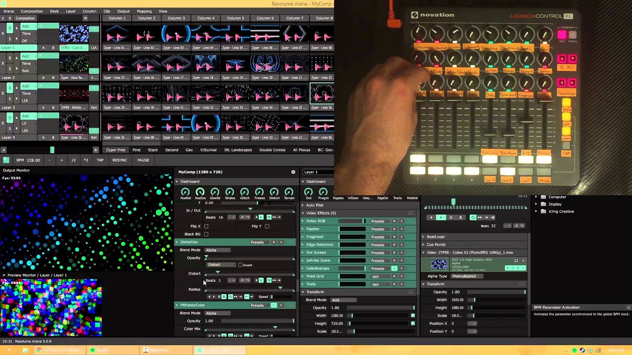 Novation Launch Controller XL Review and Resolume 5 MIDI Mapping Overview