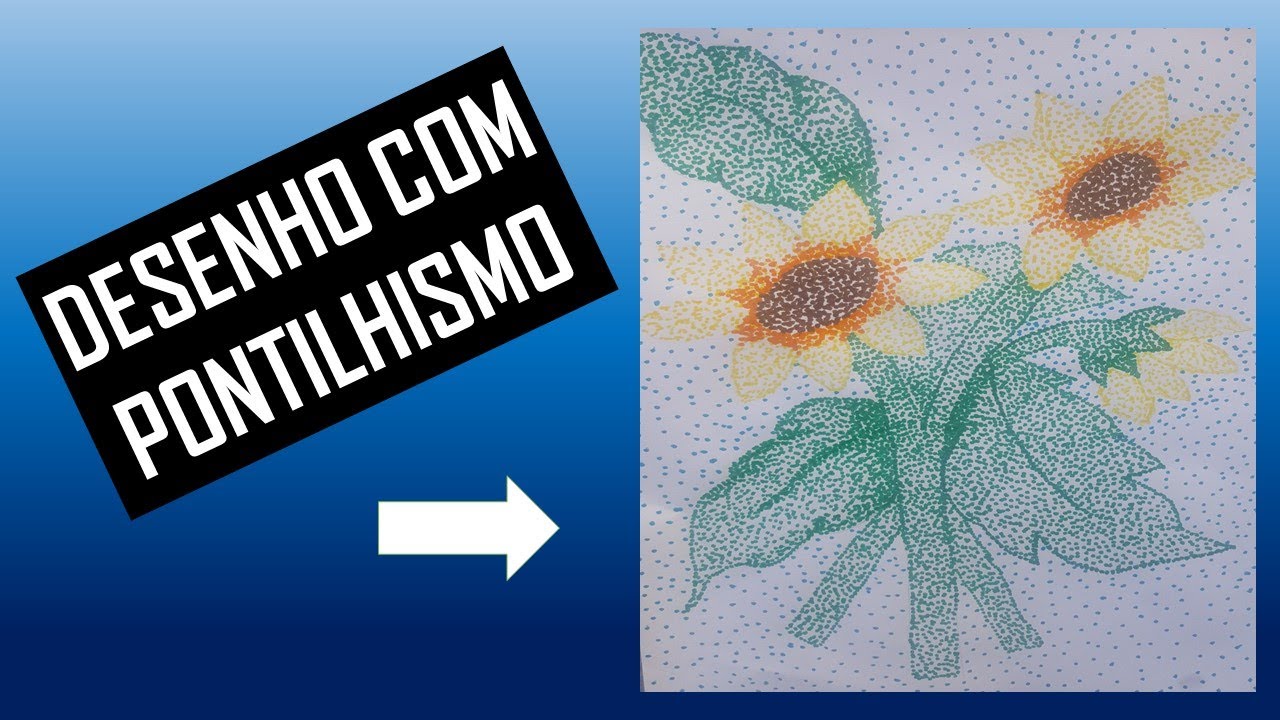Desenho com Pontilhismo - Técnica em flores