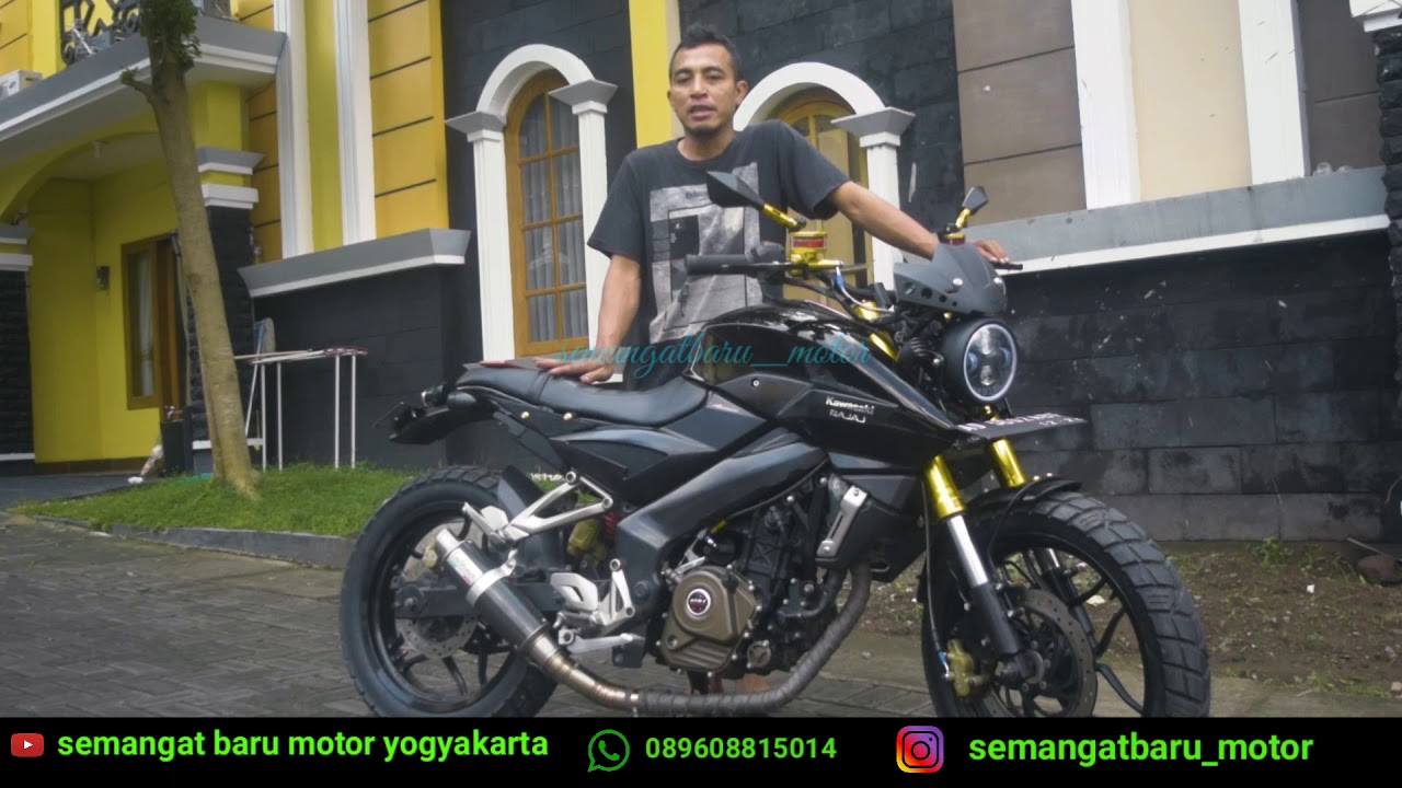 Modifikasi scrambler  kawasaki ns 200  ternyata begini aja bikin motor tambah ganteng..