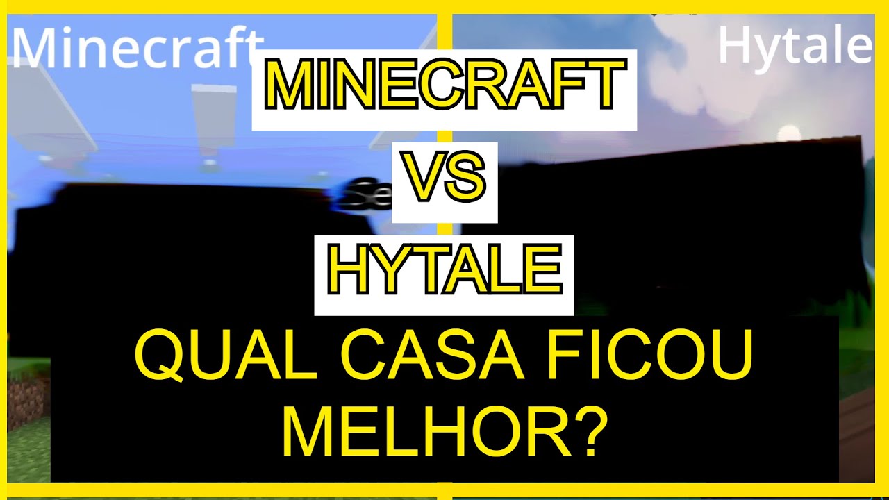 FIZ UMA CASA NO MINECRAFT E OUTRA NO HYTALE EM 10 MINUTOS, VEJA QUAL FICOU MELHOR
