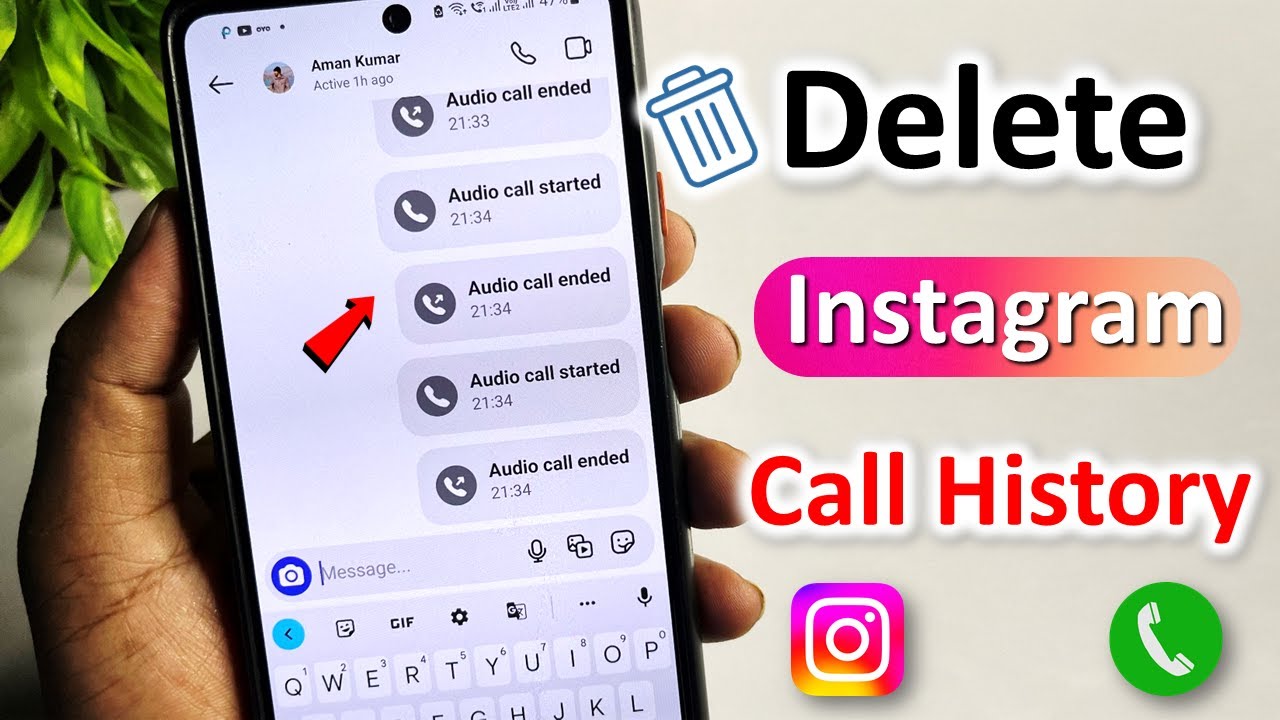 how to delete instagram call history | instagram call history delete kaise karen | instagram