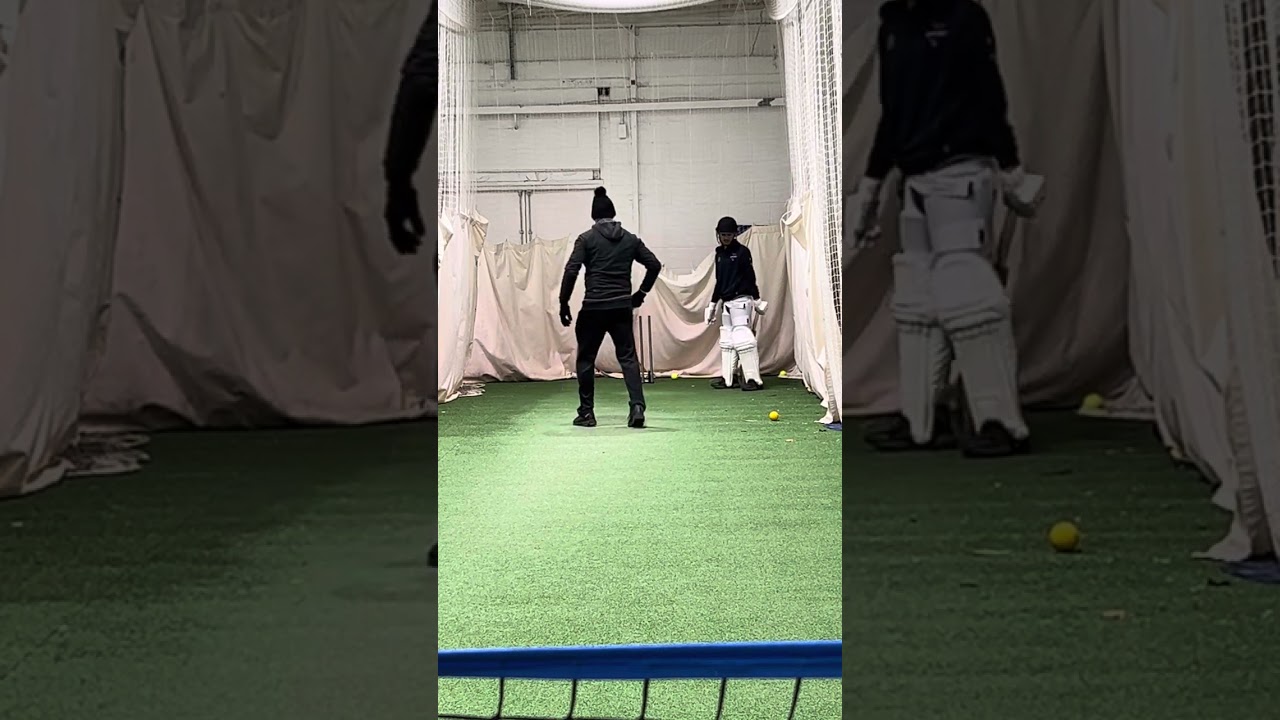 1:1 Ansh Joshi - working on the ball swinging back At him left arm over 