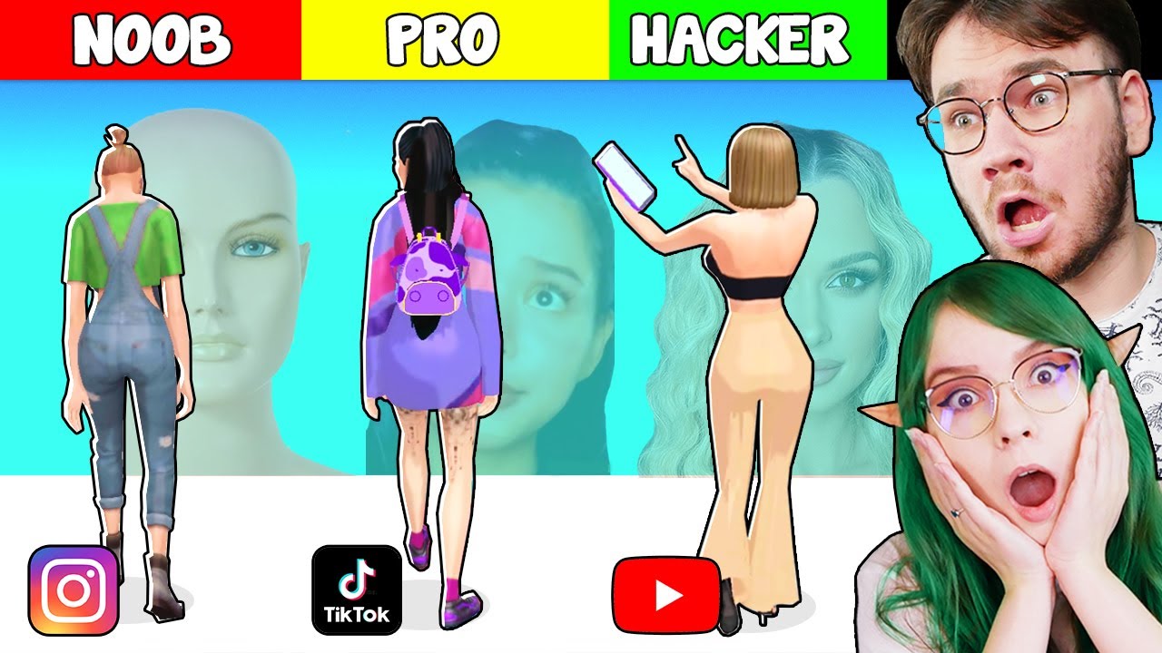 ŻYCIE OD ZERA DO INFLUENCERKI! NOOB VS PRO VS HACKER - Streamer Rush | CZOKO I NALI