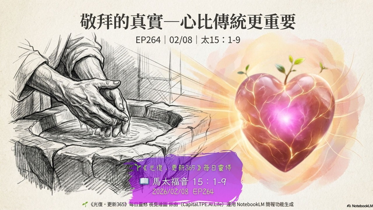 用「屬靈」藉口逃避責任？耶穌最嚴厲的警告：心若遠離， 敬拜也是徒然！| 太 15:1-9 ｜ 心比傳統更重要  【CC字幕】🌱《光復·更新365》每日靈修 EP264