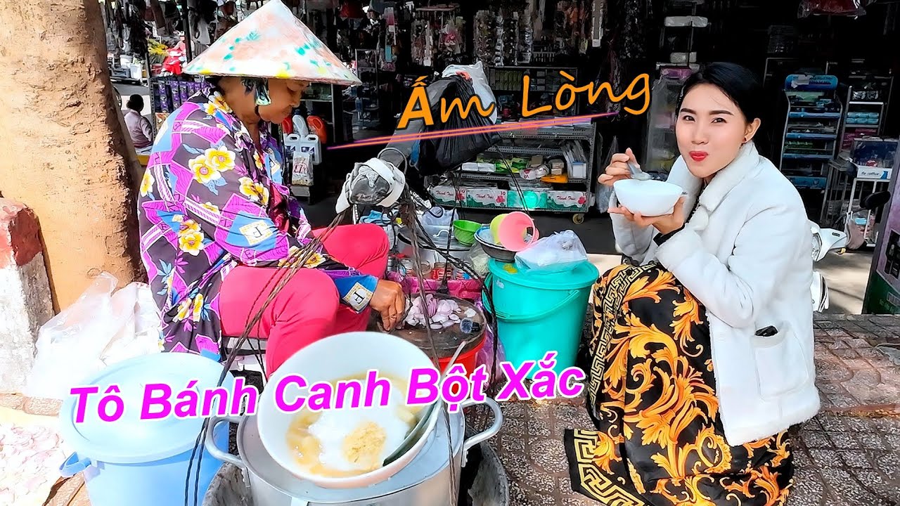 Sông Nước Chợ Quê vn | Tìm về hương vị bánh canh bột xắt đường thốt nốt Chợ Nhà Bàng.