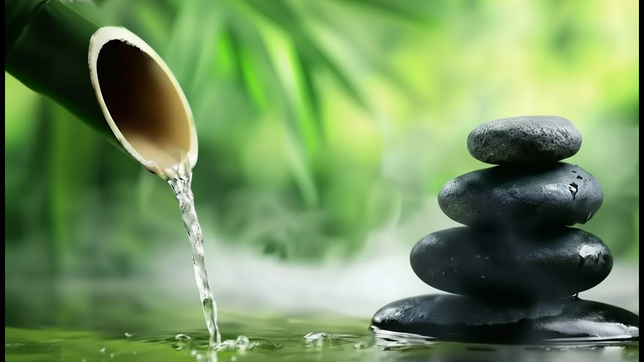 Flowing Water & Soft Piano for Evening Relaxation and Sleep