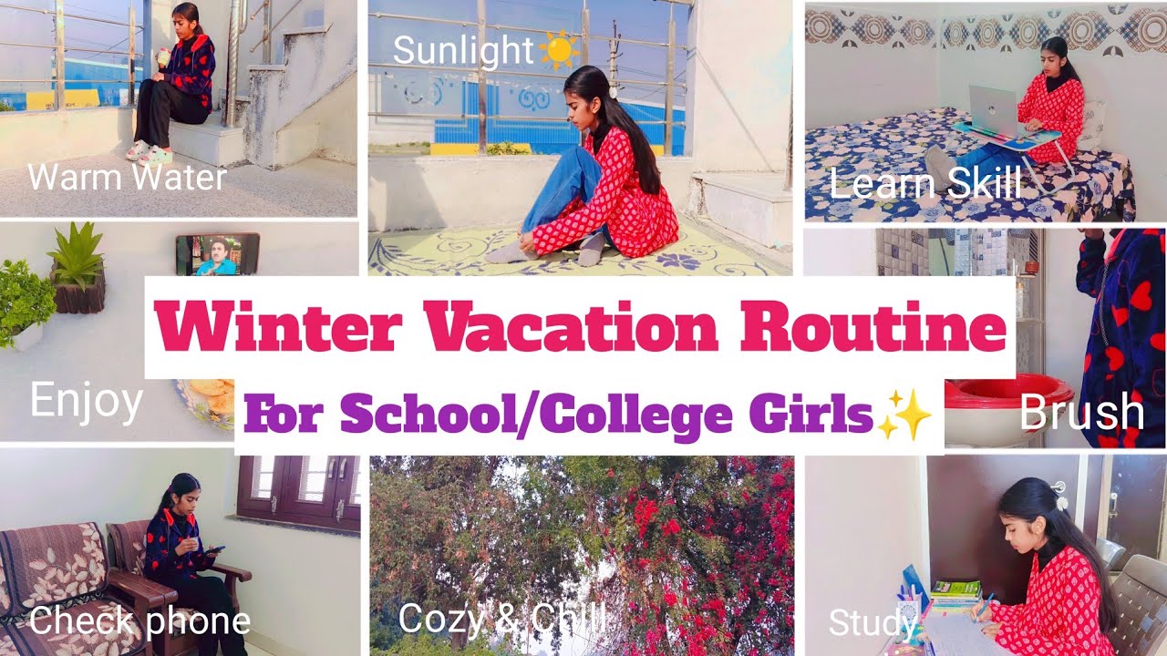 WINTER VACATION ROUTINE🥶/Study Routine, Healthy habits, Skincare & More🌿 #wintervacations #morning