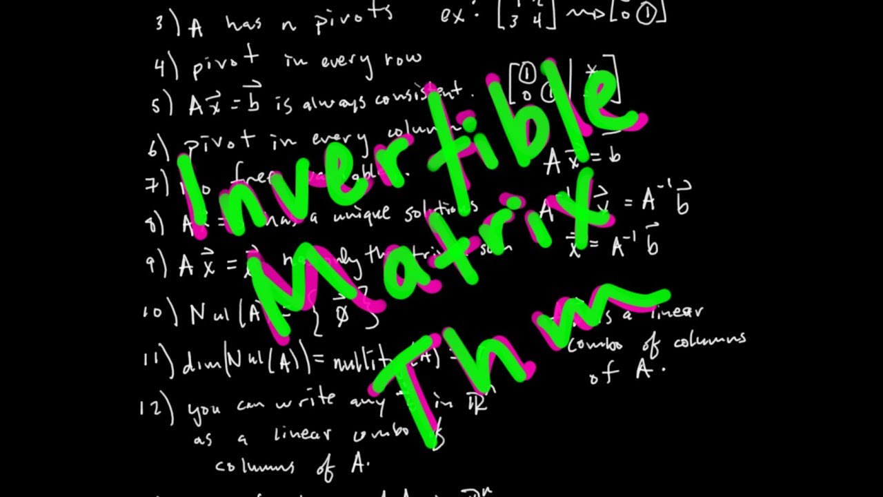 ВАЖНЕЙШЕЕ ВИДЕО ПО ЛИНЕЙНОЙ АЛГЕБРЕ - Теорема об обратимой матрице на РОИДах [Передача линейной а...