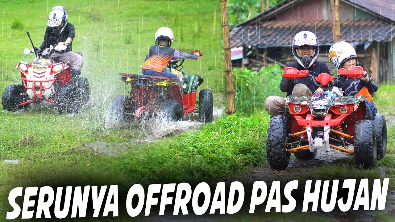 OFFROAD PAS HUJAN SERU SEKALI TERNYATA, DITDIM MAIANAN ATV SAMBIL DRIFT..