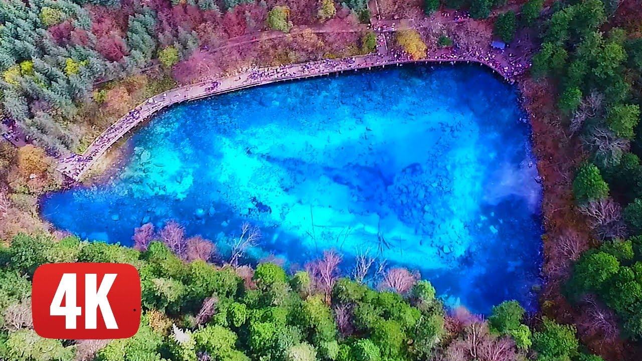 JIUZHAIGOU fantastic view by drone of the most overwhelming valley in China now in 4K. MUST SEE!