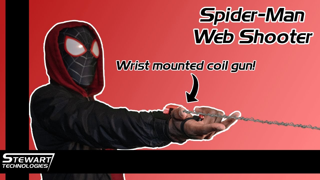 This FUNCTIONAL Spider-Man Web Shooter is actually a coil gun!