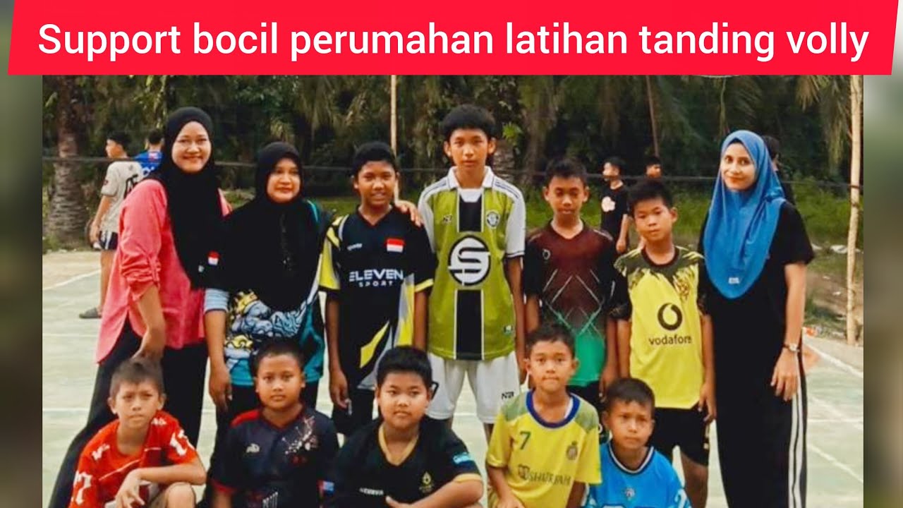Support bocil perumahan latihan tanding volly sama tim lain || Perdana tanding