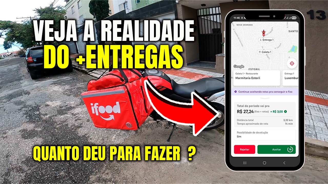 VALE A PENA RODAR NO +ENTREGRAS IFOOD ENTREGADOR ? (3 HORAS ONLINE)
