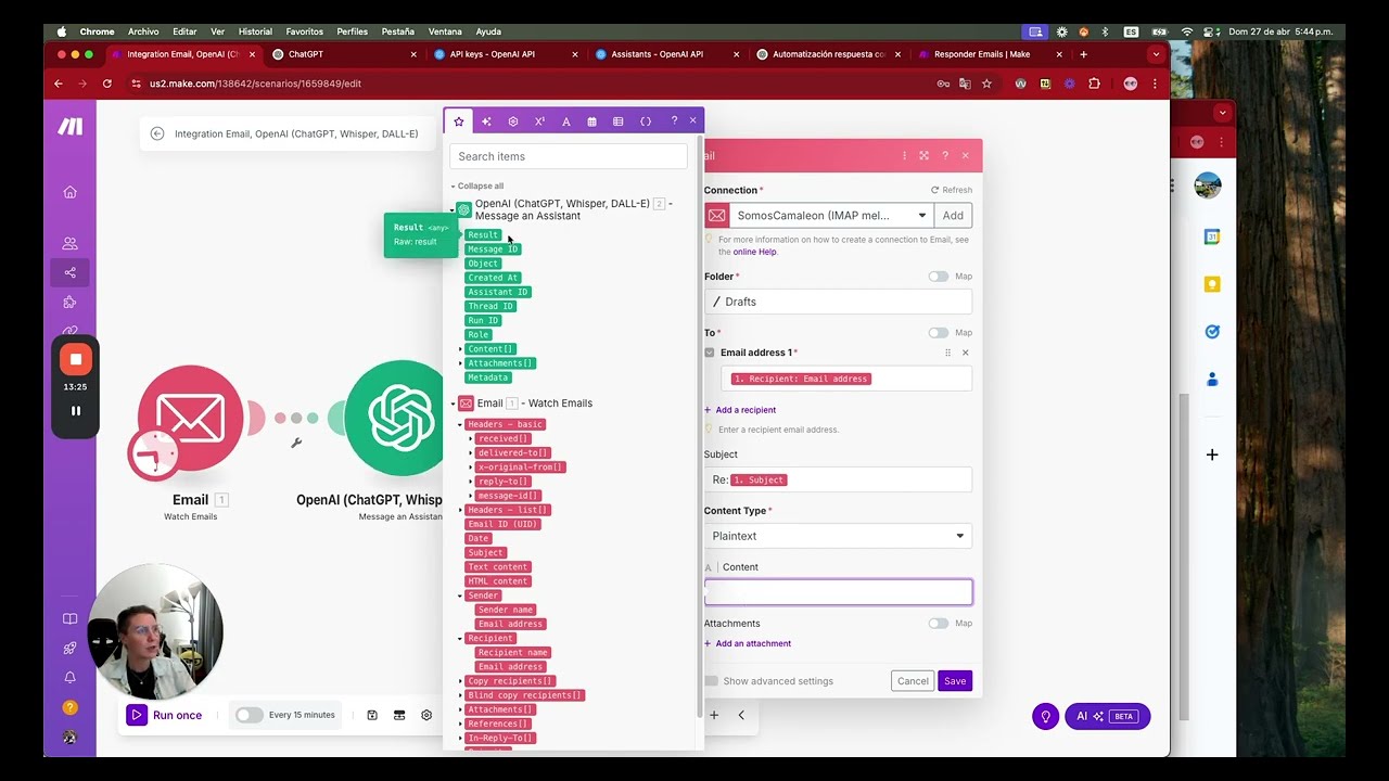 Automatiza tus Emails con Make + ChatGPT