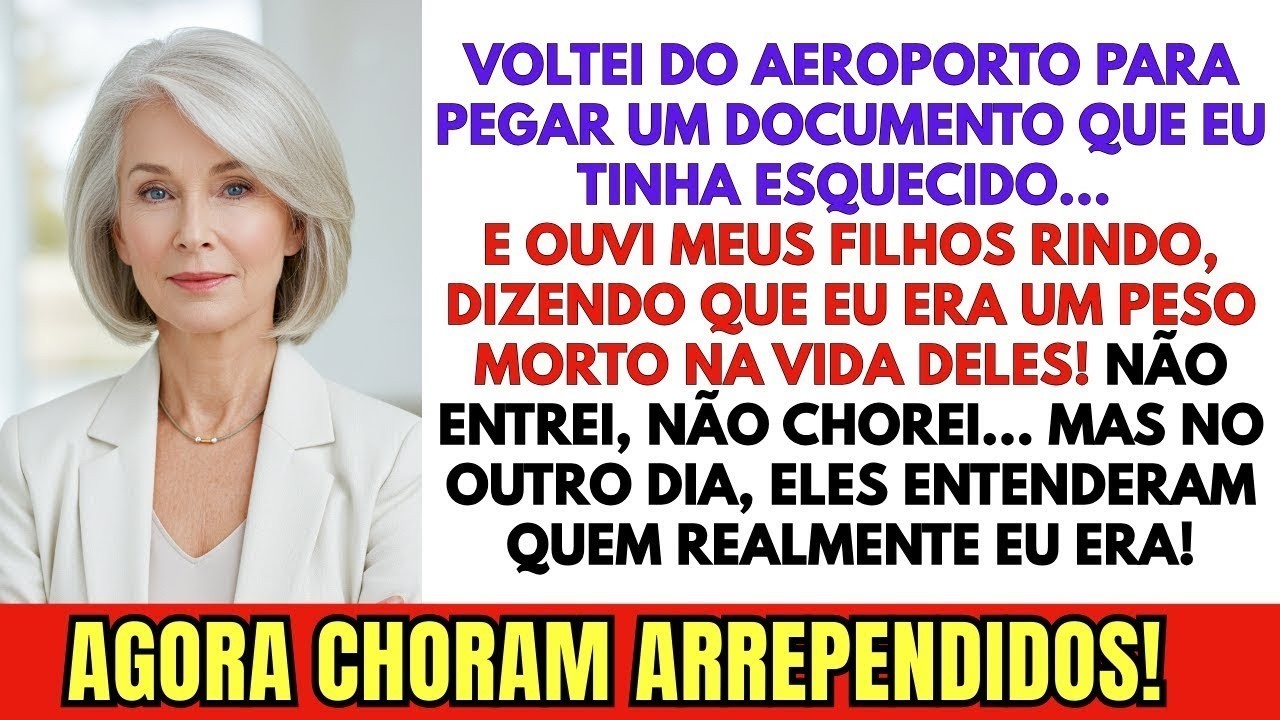 VOLTEI DO AEROPORTO PARA BUSCAR UM DOCUMENTO E OUVI MEUS FILHOS DIZENDO ALGO QUE PARTIU MEU CORAÇÃO