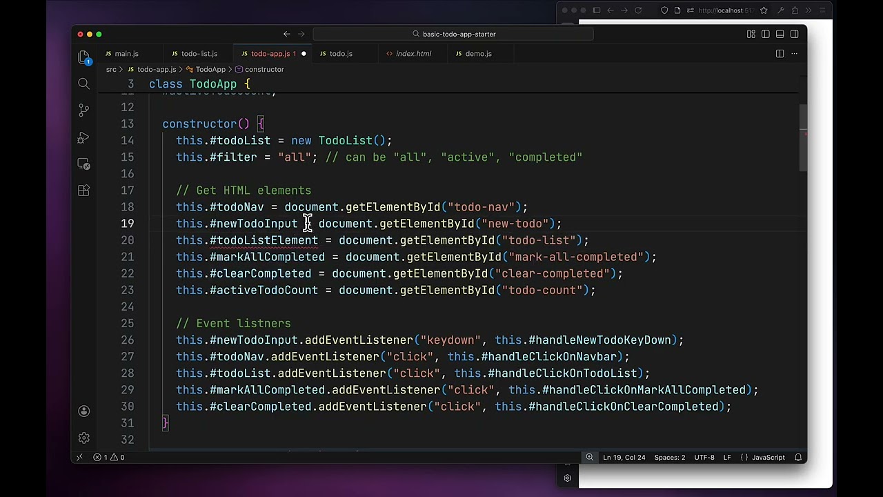 Building the TodoApp Class