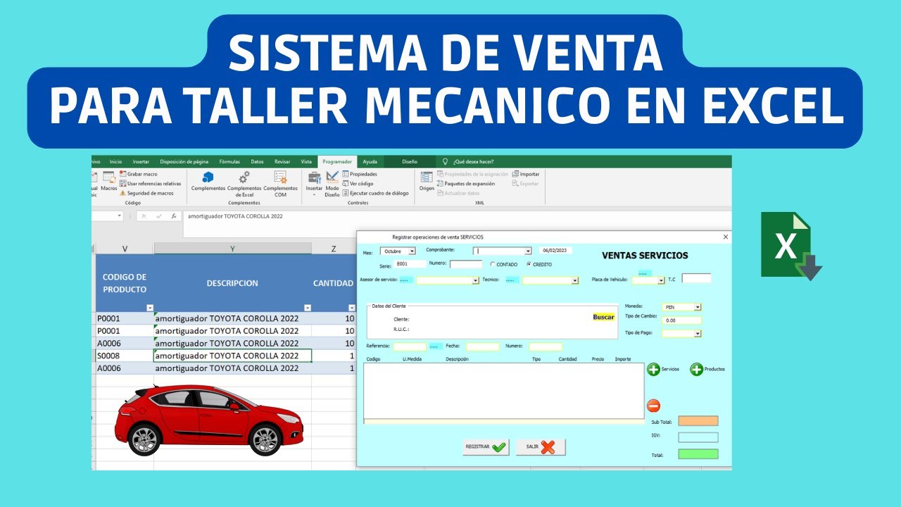 Sistema de venta para taller Mec&aacute;nico GRATIS|Macro Excel