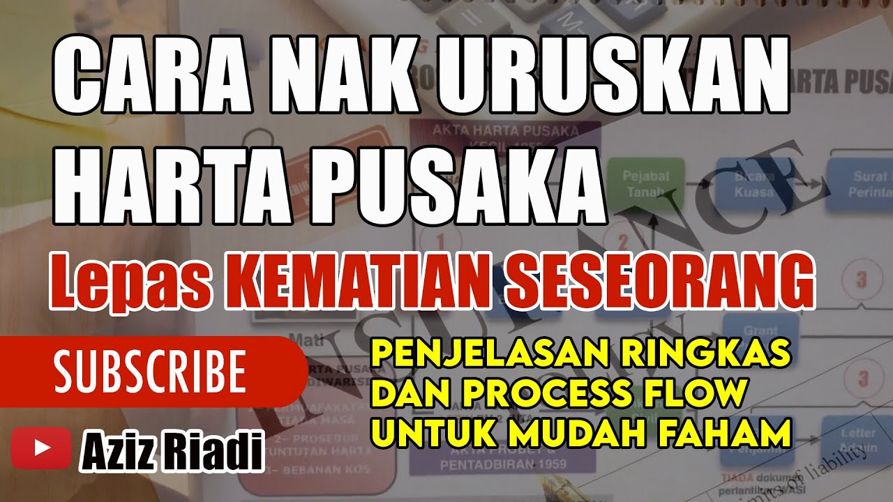 BAGAIMANA NAK URUS HARTA PUSAKA SI-MATI #AzizRiadi