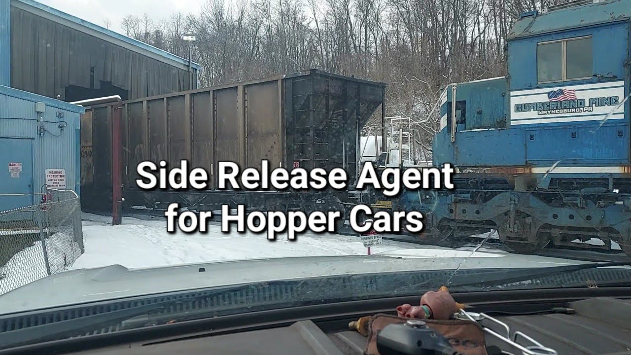 Spraying Hopper Cars with a Side Release Agent