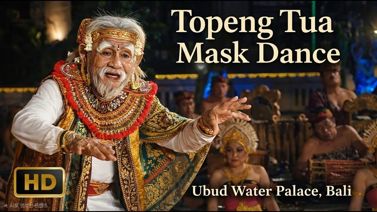 Bali Ubud Water Palace Dance — Legong, Pendet & Topeng Tua - Traditional Balinese Performance 41 Min