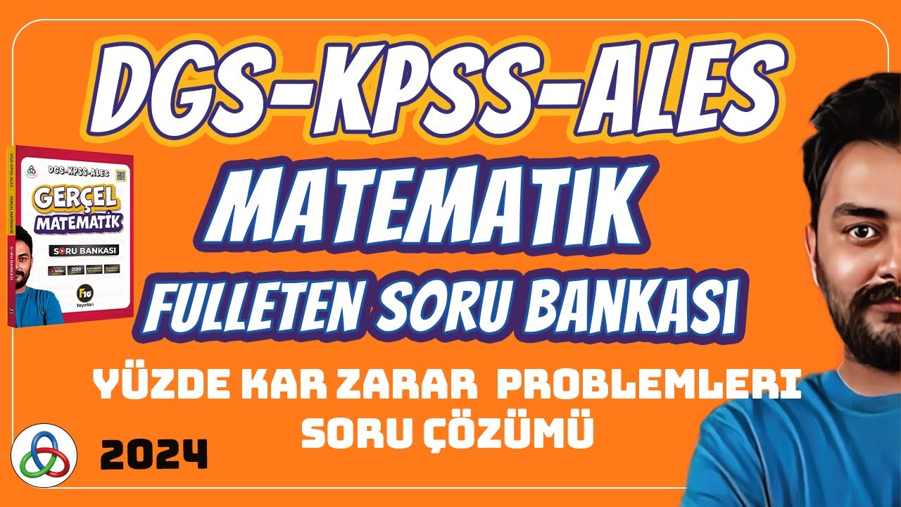 YÜZDE PROBLEMLERİ SORU ÇÖZÜMÜ | 2024 DGS KPSS ALES MATEMATİK SORU BANKASI